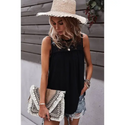 Trendy Tops worn by women with a hat outside her business