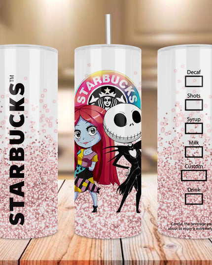 Jack and Sally Starbucks Tumbler image 0