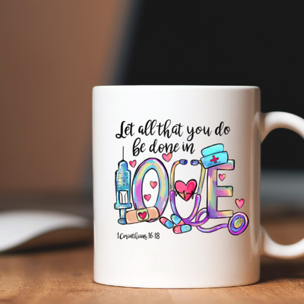 All in Love Nurse Coffee mug image 0