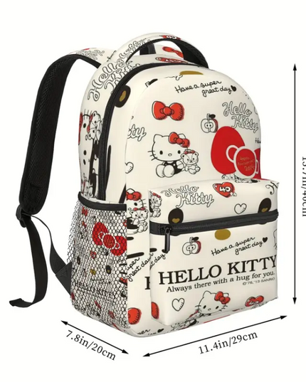 Hello Kitty Backpack – Cute & Classic School Bag with Side Pockets