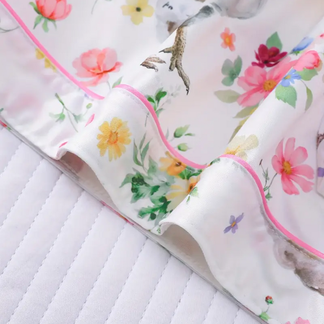 Farm Fresh Chicken Pajama Set – Cute Floral Short Sleeve Sleepwear