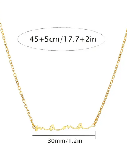 Gold Script Mama Necklace – Minimalist Gifts for Mom