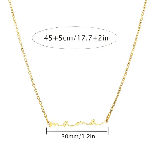 Gold Script Mama Necklace – Minimalist Gifts for Mom
