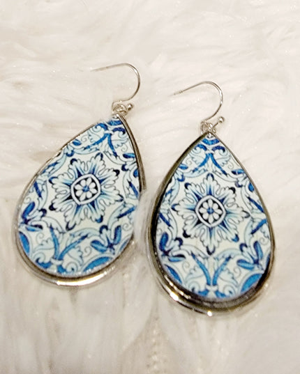 Royal blue Moroccan Teardrop Earrings image 0