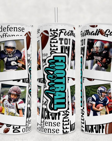 Football Mom Polaroid Skinny Tumbler image 0