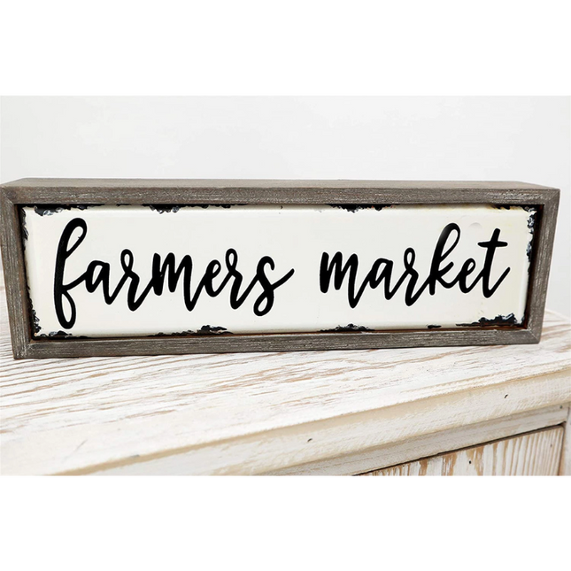 Rustic Farmers Market Wooden Sign