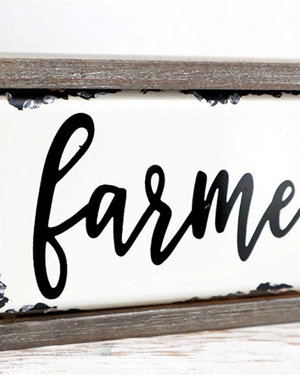 Rustic Farmers Market Wooden Sign