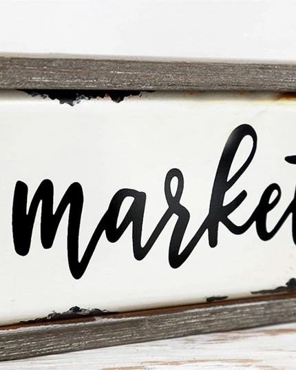 Rustic Farmers Market Wooden Sign
