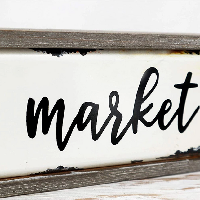 Rustic Farmers Market Wooden Sign