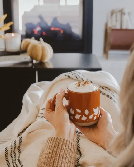Terracotta Fall Leaf Mug