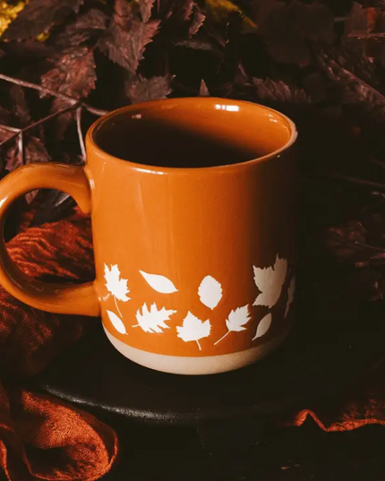 Terracotta Fall Leaf Mug