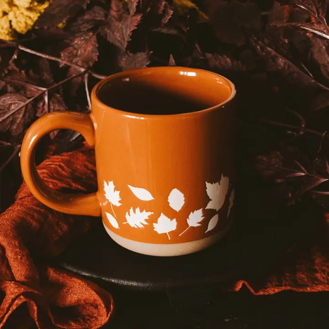 Terracotta Fall Leaf Mug