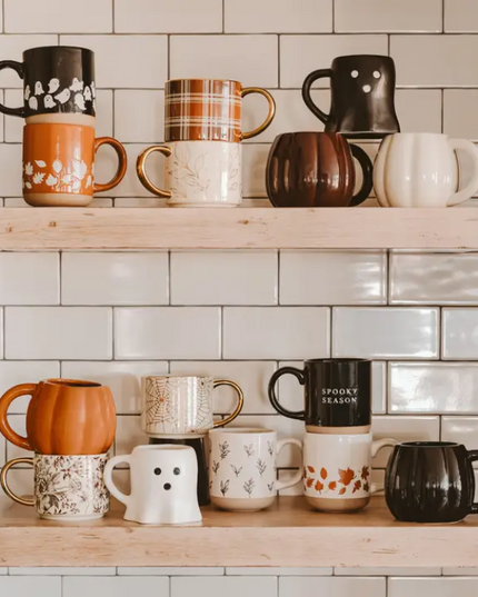 Terracotta Fall Leaf Mug