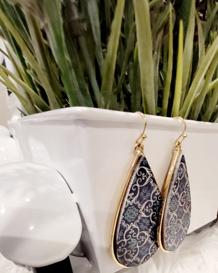 Blue Moroccan Teardrop Earrings image 5