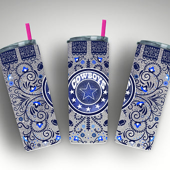 Dallas Cowboys Paisley Skinny Tumbler image 0