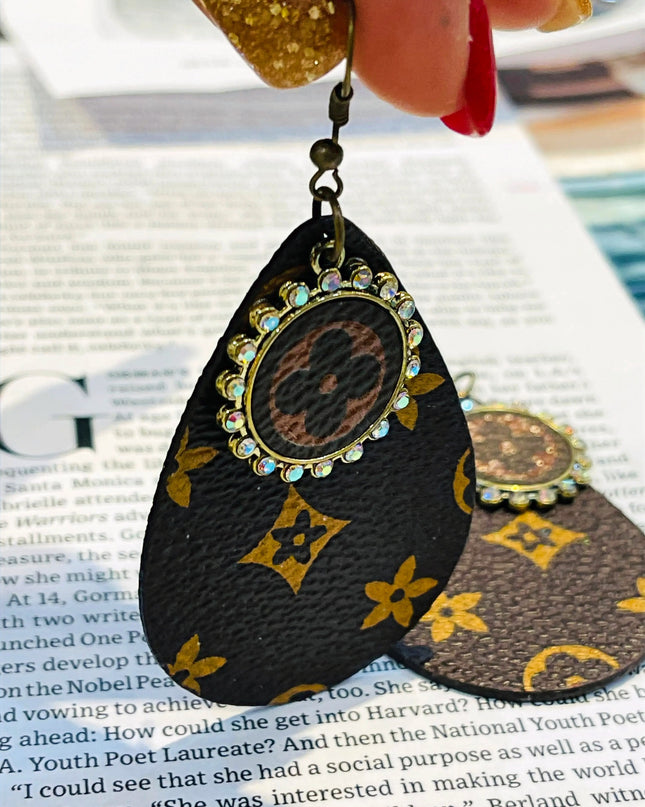 Karissa Leather Drop Earrings image 1