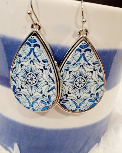 Royal blue Moroccan Teardrop Earrings image 6
