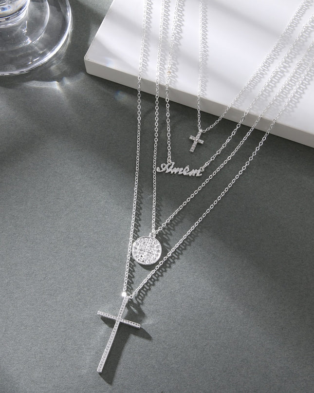 Bohemian Multilayer Big Cross Pendant Necklace image 6