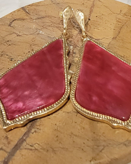 Diamond Shape Metal Post Earrings image 3