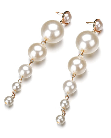 Vintage Pearl Dangle Earrings image 2