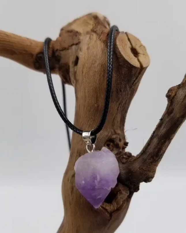 Natural Amethyst Pendant Necklace image 0