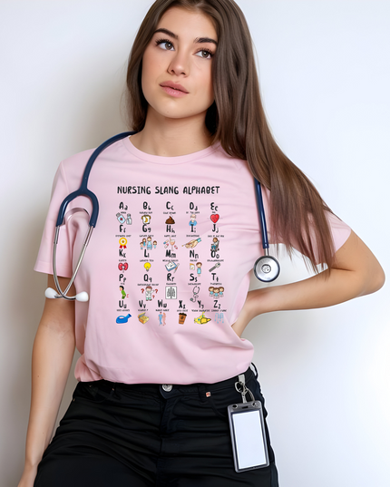 Unisex Nurse Alphabet Shirt/Fun Nurse Shirt image 3