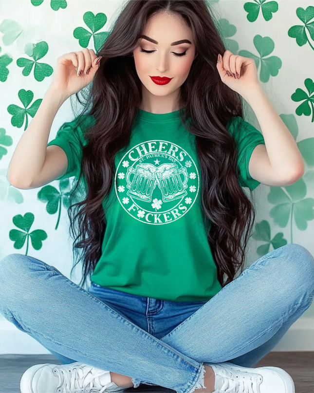 Cheers F*ckers St. Patrick's Day T-Shirt image 0