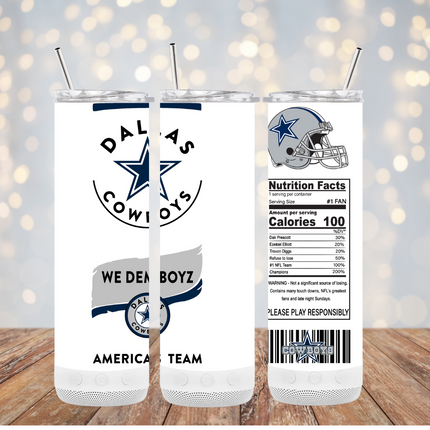 Dallas Cowboy White Speaker Tumbler image 0