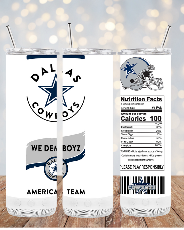 Dallas Cowboy White Speaker Tumbler image 0