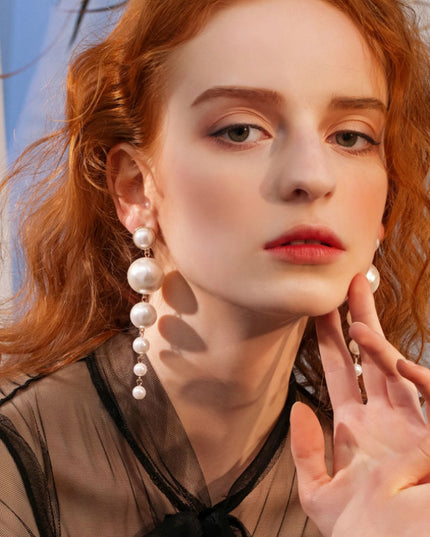 Vintage Pearl Dangle Earrings image 3