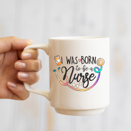 Born to be a nurse Coffee mug image 0