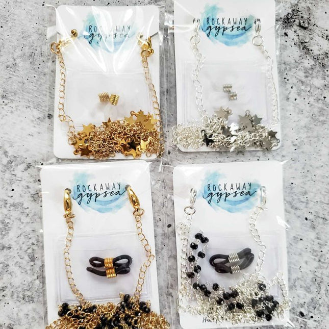 Moon and Star Celestial Layering Trendy Face Mask Chain Necklace image 3