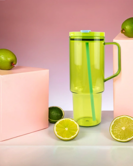 Citrus Glow 40 oz Tumbler with Handle & Straw image 0