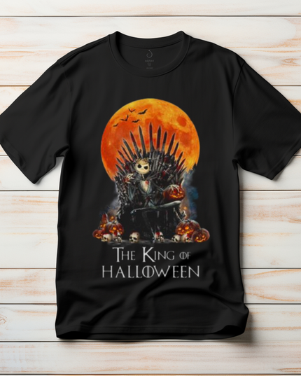 The King of Halloween Throne Shirt image 0