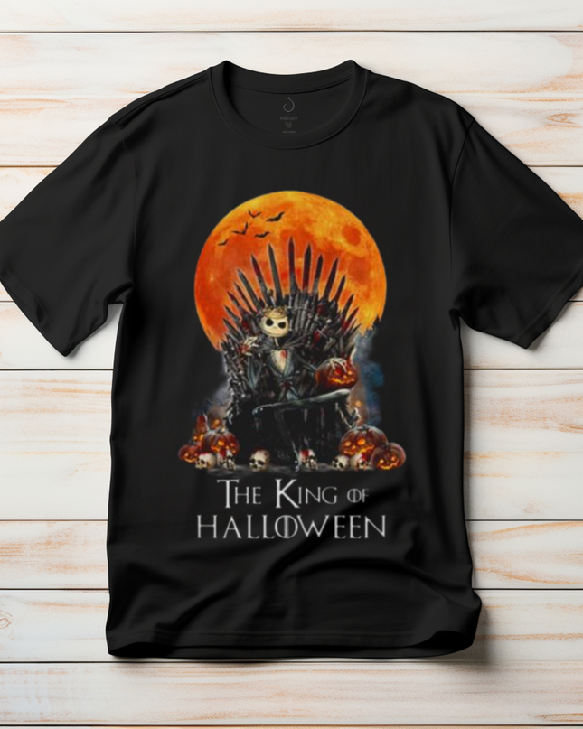 The King of Halloween Throne Shirt image 0