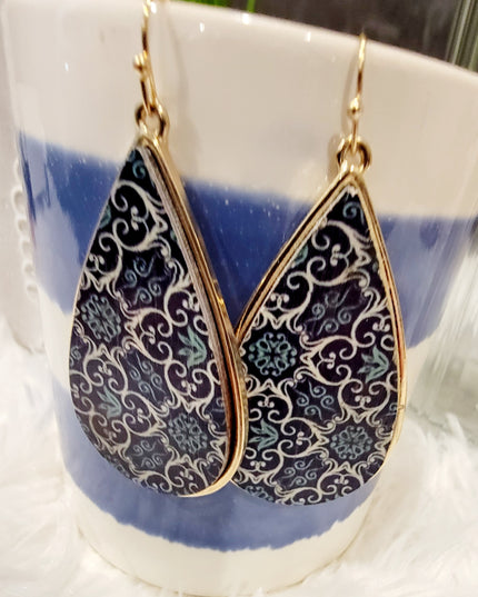 Blue Moroccan Teardrop Earrings image 6