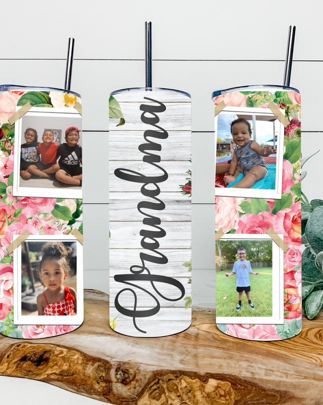 Custom Tumbler - Grandma with Pictures image 0