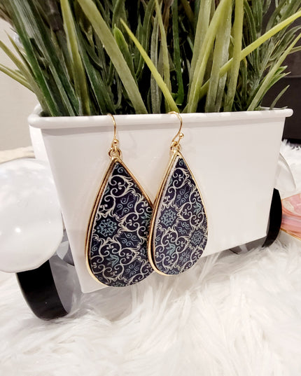 Blue Moroccan Teardrop Earrings image 4