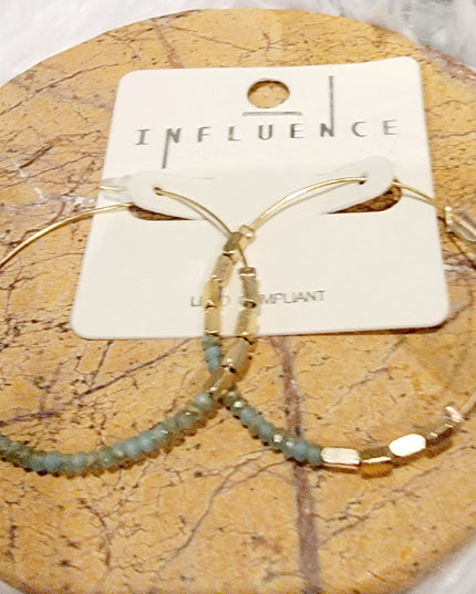 Glass Bead Hoop Earrings image 5