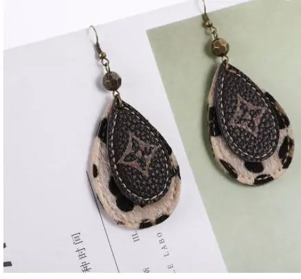 Christina Leather Drop Earrings image 2