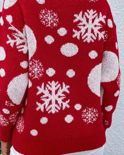 Christmas Pattern Drop Shoulder Sweater image 1