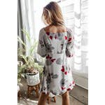Red Floral Print Mini Dress image 1