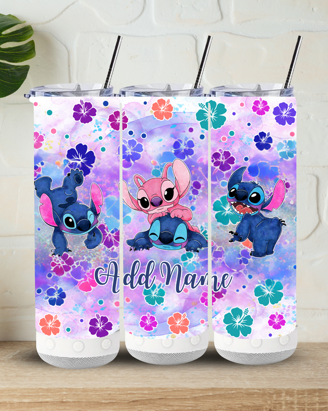 Stitch flowers Bluetooth Speaker Tumbler image 0