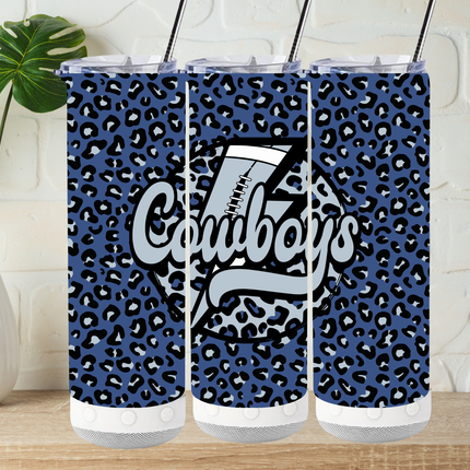 Dallas Cowboy Leopard Tumbler image 1