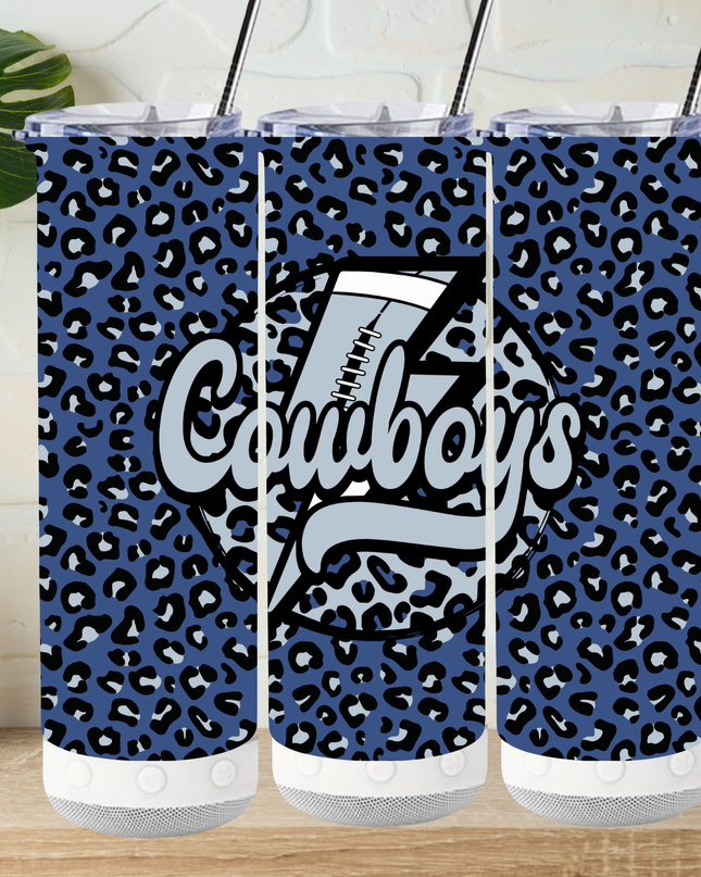 Dallas Cowboy Leopard Tumbler image 1
