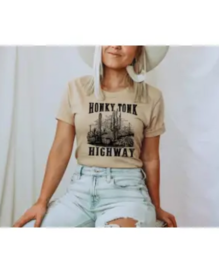 Honky Tonk Highway Desert Tee image 0