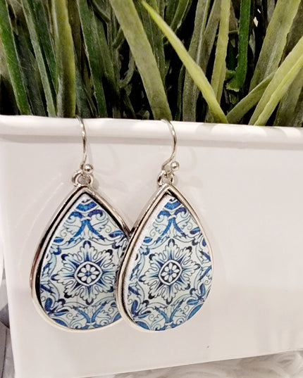 Royal blue Moroccan Teardrop Earrings image 5
