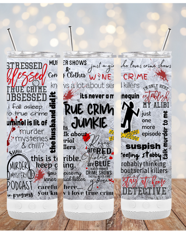 True Crime Speaker Tumbler image 1