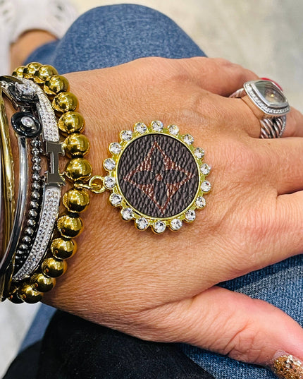 Karissa Designer Inspired Stainless Steel Stretch Bracelet image 0