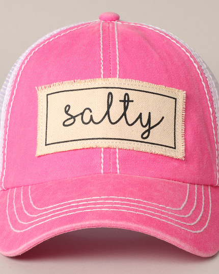 Salty Canvas Patch Mesh Back Baseball Cap image 0